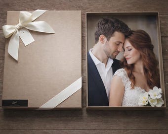 Kraft Foto Boxen für 11x14 Drucke - 5er Set, recycelte Fotoverpackungen