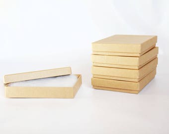Mit Kraft Baumwolle gefüllte Schachteln - 5 1/4 x 3 3/4 x 7/8, Set mit 250 Stück
