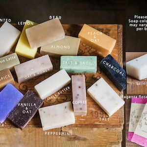 2 oz - Unwrapped Soap Favor Bars - Wedding Soap Favors - Rustic Guest Soaps - Choose your scent - Half Bar Size