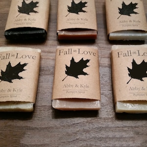 Fall Wedding Soap Favors - Fall Party Favors - Fall themed favors - Fall in Love - Autumn Wedding - Handmade Soap Favors - Fall Leaves Decor