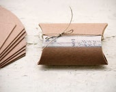 Juego de 12 Cajas Almohada Kraft - 4 1/2 x 4 1/2 x 1 1/2