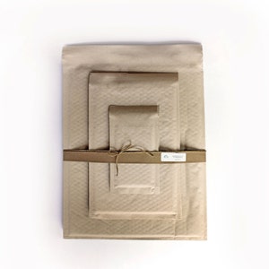 4.25 x 7 in Brown Kraft Bubble Mailers Set of 10 Shipping Supplies, Padded Envelopes, Mailing, Packaging image 2