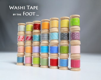 Japanese Washi Tape 30ft - get up to 15 Rolls on wooden spools - Grab Bag - Suprize Bag
