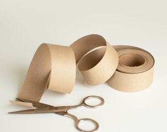 50 Yards-KRAFT Binding Paper - Wrapping Ribbon - Belly Band Paper - Soap Bands - Stationary Wrap - Cutlery Band - Wedding Napkin Ring