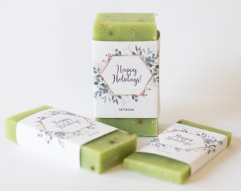 Mini Handmade Soap Favors – Holiday Christmas Wedding, .75 oz