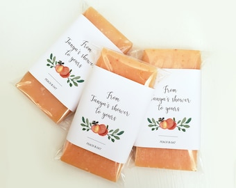 2 oz Soap Favor Bars - DIY wrap yourself - includes Custom Label & Bag for weddings or showers