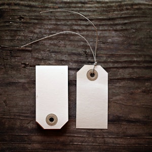 Lot de 25 étiquettes cadeaux Manille - 2 3/4 x 1 3/8 pouces | Étiquettes de faveur de mariage, étiquettes de planificateur, étiquettes de journal, étiquettes de cadeau Kraft, étiquettes de vêtements