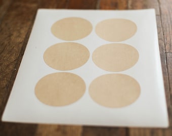 Kraft Circle Labels – 2.9" Planner Stickers, Set of 12