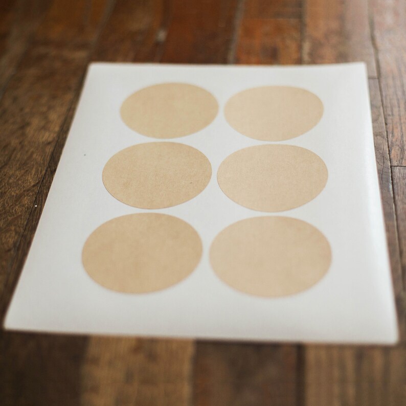 Kraft Circle Labels-2.9 In Set of 12 planners Scrap - Etsy
