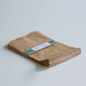Kraft Paper Bags Lot of 50 5 x 7 1/2 inch