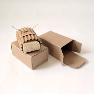 Lot de 10 boîtes-cadeau Kraft Naturel 2-1/2 x 1-3/4 x 4 - Pour emballer des pains de savon || Cadeaux de fête, boîtes demoiselle d'honneur, boîte-cadeau de garçons d'honneur, mariage