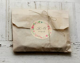 Kraft Wax Pastry Bags – Biodegradable Favor Bags, 6 x 1 x 8 (Set of 20)