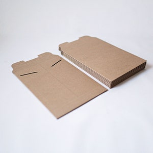 11 x 13 1/2 inch - Kraft-verpakking met kunstprint - {set van 6} | Presentatie, printverpakking, voor artwork of stickers: optie aangepaste labels