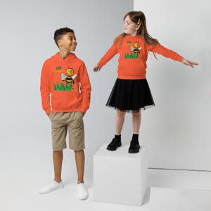 Dziecięca bluza z kapturem Eco | Bluza z kapturem Colin the Bumble | Uwielbiam czytać