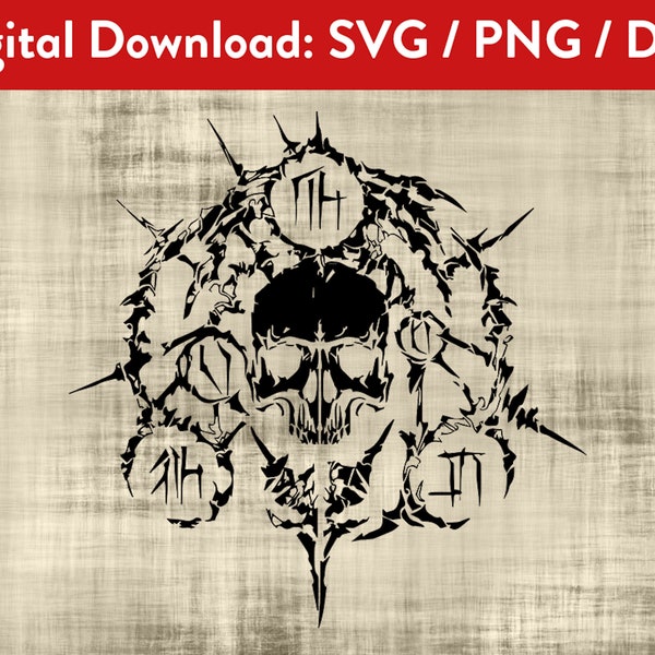 Elder Scrolls Online Nécromancien Classe Sigil SVG PNG DXF Skyrim