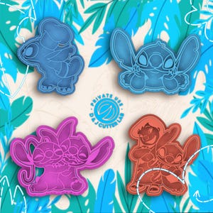 Stampo per biscotti Stitch 3D – Ispirato a Lilo e Stitch – Fan Art Disney – Stampo per biscotti Kawaii – Film e cartoni animati del 2025 – Regalo fai da te