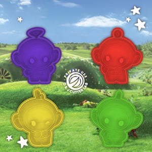 Teletubbies Cutters – Cookie Cutters Fondant, Polymer Clay | Individual or Set | Tinky Winky, Dipsy, Laa-Laa, Po