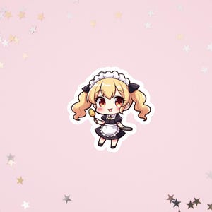 Cute Chibi Sticker Kawaii Anime Style Vinyl Sticker Adorable Manga Character Sticker Otaku Gift for chibi lover gift