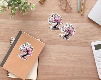 Sakura Tree Sticker: Japanese Cherry Blossom Floral Sticker