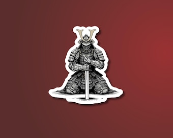 Defeated Samurai Vinyl Sticker: Japanese Ronin Warrior Art