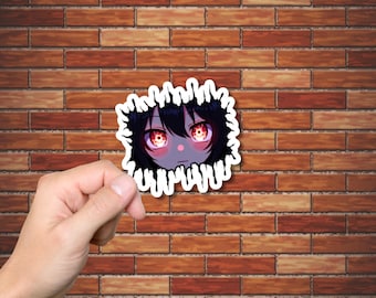 Pegatina de chica de anime - Vinilo impermeable