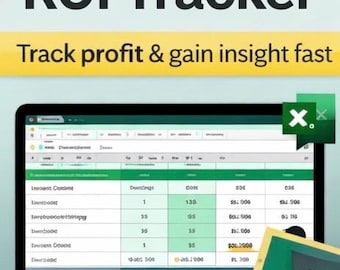 Side Hustle ROI Tracker Spreadsheet – Profit, Expenses & ROI Calculator - Small Business Income Tracker (Excel)