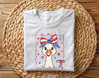 Patriotic Goose Shirt, Funny USA Goose Tee , 4th Of July Goose Shirt, Farm Animal Independence Day Tee, Cute American Freedom Summer Shirt