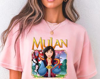 Mulan And Mushu Vintage Tee, Retro Disney Princess Shirt, Disney Girl Trip Shirt, Magic Kingdom, Disneyland Family Vacation,Disney World Tee