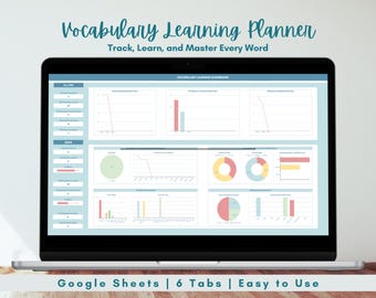 Talen leren: Google Spreadsheets-planner voor woordenschatstudie | Spreadsheet woordenschattracker