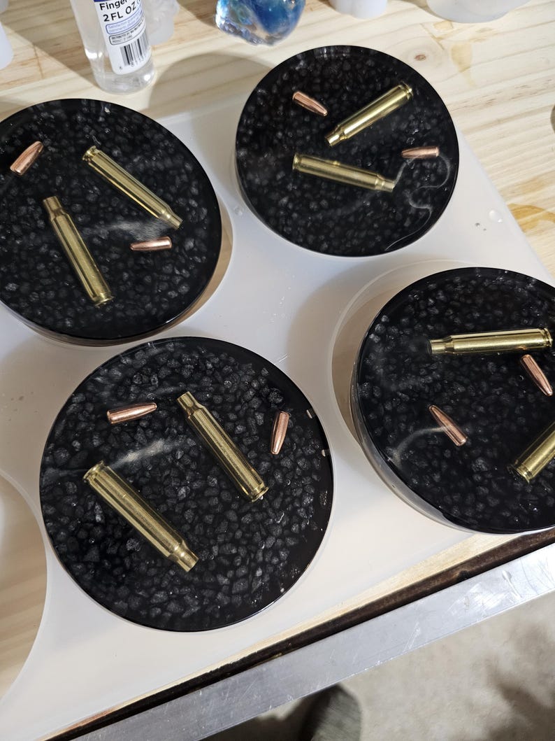 Handmade Bullet Casing/ammo Resin Coasters: Custom Personalized Gift - Etsy