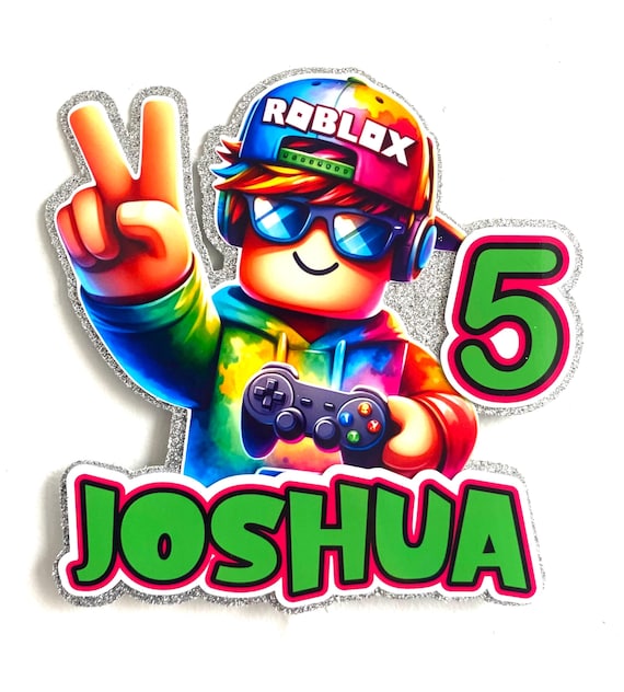 Personalized ROBLOX Cake Topper: Gaming Birthday Party Decor