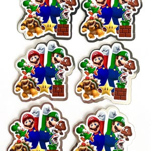 Super Mario Cupcake Toppers Pack of 6 or 12