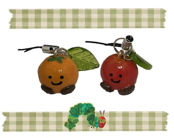 orange | apple keychains