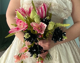 Forest Fairy Crepe Paper Wedding Bouquet