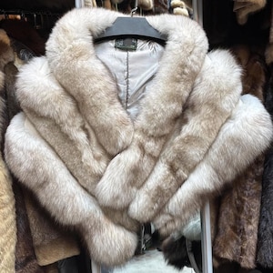 Original Real Fox Fur Stole Handmade, Vintage Glamour , Old Hollywood Style