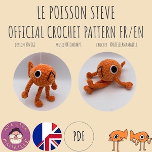 The STEVE FISH 20cm - The official - Crochet pattern pdf fr/en
