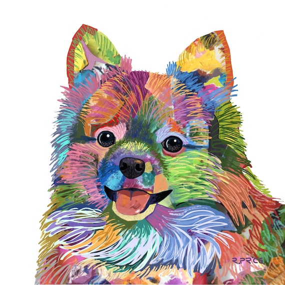 pomeranian painting