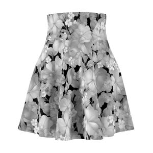 Floral High-Waisted Skater Skirt, Boho Style Dress, Summer Outfit, Womens Fashion, Gift for Her, Casual Wear