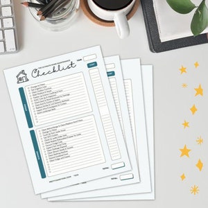 May include: A set of 10 printable checklists for home maintenance. The checklists include seasonal, annual, and biennial maintenance tasks, paint colors by room, appliance purchase records, major house system records, contractor information, home maintenance records, and a notes section. The checklists also include links to maintenance tutorials. The text "The Ultimate Maintenance Checklist Includes:" is at the top of the image.