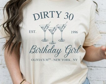 Dirty 30 Birthday Squad T-Shirt, Custom Destination Trip Shirts