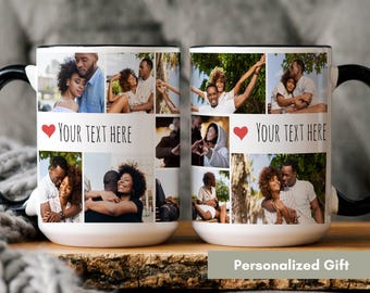 Personalized Photo Collage Mug | Anniversary Gift for Couple