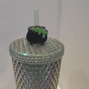 Cauldron Halloween Straw Topper