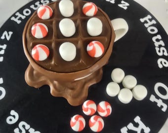 Hot Cocoa Tic Tac Toe Desk Game