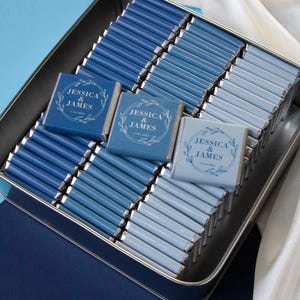 Personalized Wedding Chocolate Gifts, Wedding Chocolate Favors, Chocolate Party Favors, Engagement Chocolate