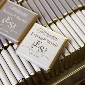 50 Pieces Wedding Chocolate Gifts, Favors for Wedding, Custom Chocolate Favors, Mini Chocolate, Party Favors, Engagement Chocolate