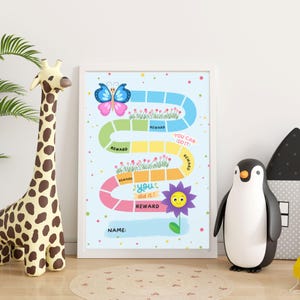Printable Kids Reward Chart Butterfly Flower Toddler Development Tools ...