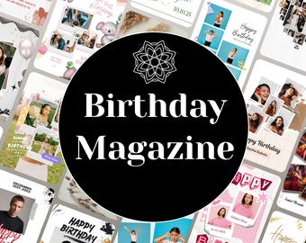 Editable Birthday Magazine, Custom Canva Template for Best Friend, Photo Gift for BF, Printable