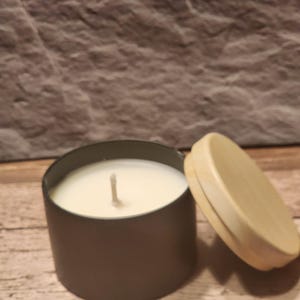 4oz Coconut Soy Wax Candle Tin | Hand Poured Scented Travel Candle | Eco Friendly Small Batch Gift Clean Burning Candle