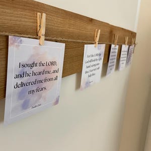 Cartes de naissance de verset de la Bible, lot de 12 à télécharger. Vaincre la peur.