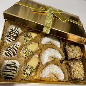 Blandad gourmet-godislåda – redo att gåva i present till dessertlådan